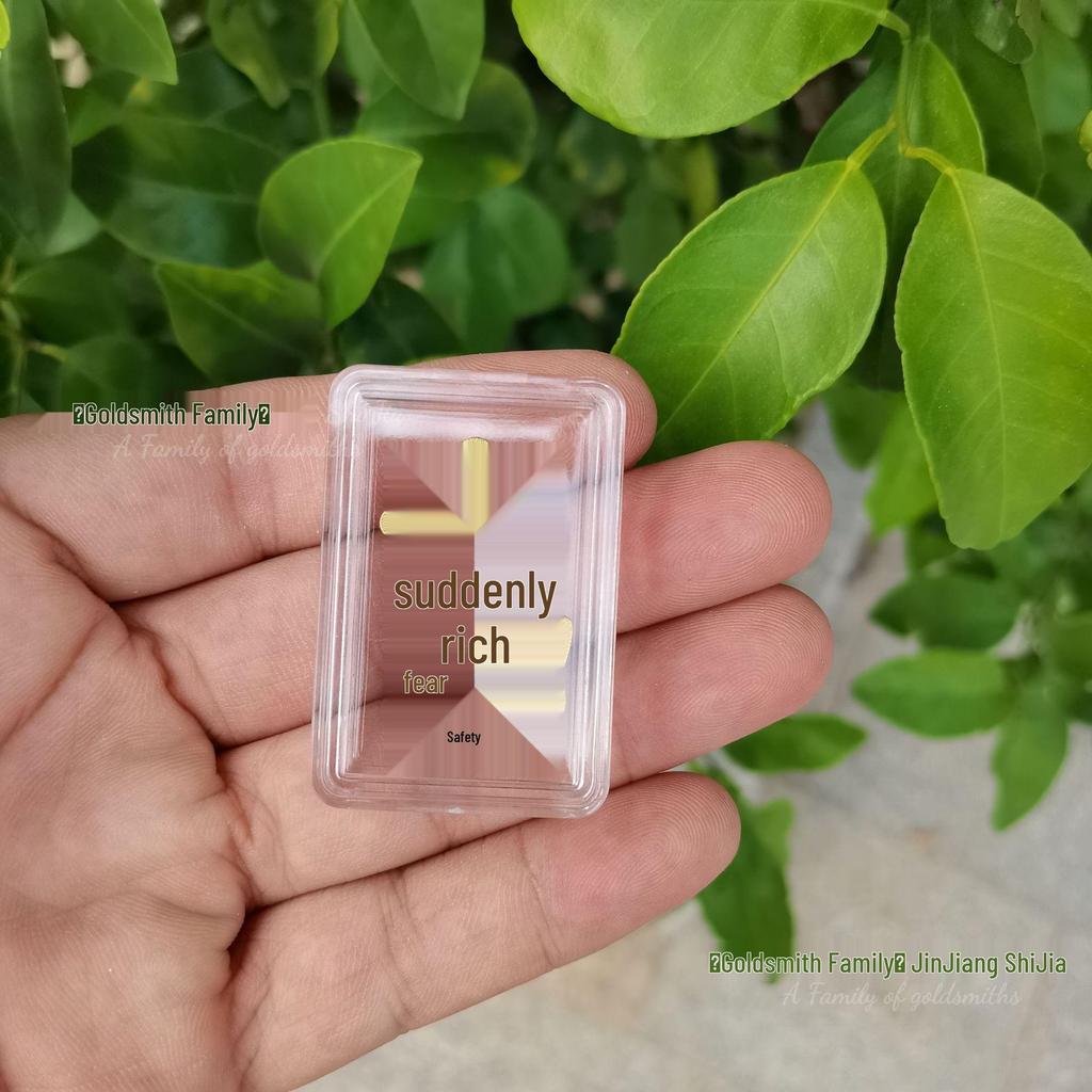 999 Guldfolie Mobilklistermärke - Inflödande Rikedom, Välståndsguden Födelsedagspresent