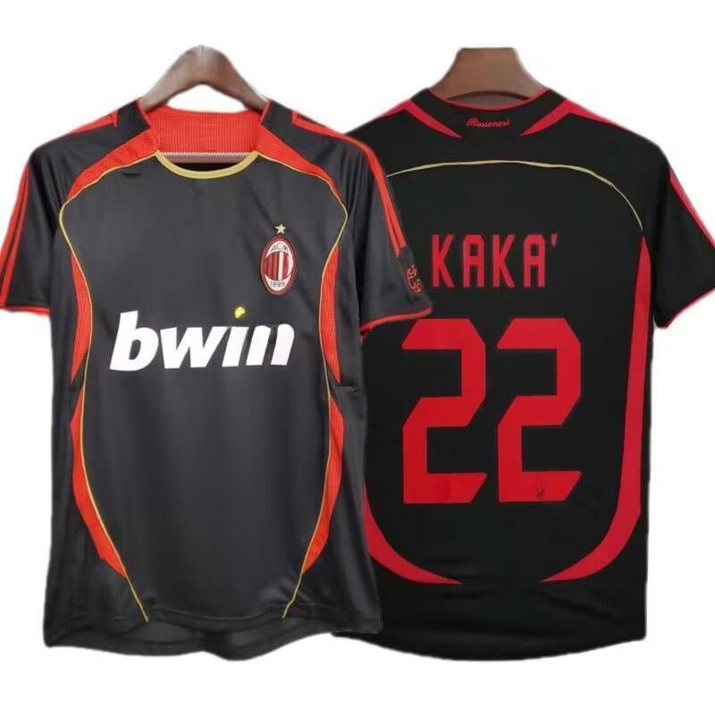 0607 AC Milán Milánský dres Kaka 95-20 Ronaldinho a retro fotbalový dres