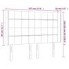 Vidaxl Zagłówek Do Łóżka Z Led, Taupe, 147X16X118/128 Cm, Tkanina
