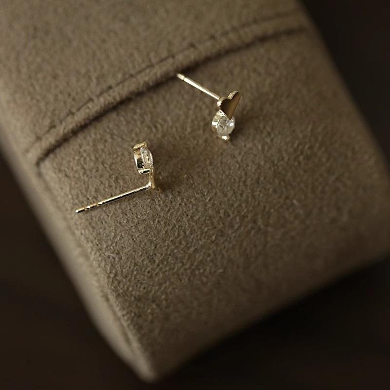 Orecchini Classici a Cuore Placcati Oro 14K in Argento Sterling 925 Autentico per Donna Orecchini Romantici Gioielli Raffinati Ipoallergenici