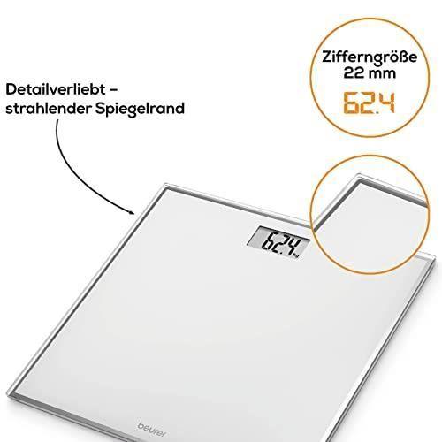 Pèse-personne - BEURER - GS 120 - Compact En Verre - Capacité 150 Kg - Graduation 100 G