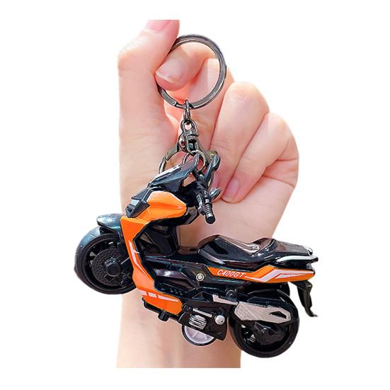 Keychain Pendant Motorbike Charm Zinc Alloy Anti-Detachable Hook Keyring Backpack Accessory Decompression Tool