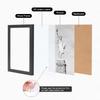 Handcrafted Wooden Rotating Clip Photo Frame Set 5pcs 6x8 7x10 A3 A4 Wall Decor Living Room Bedroom Office