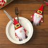 Cartoon Christmas Cutlery Cover Xmas Tableware Storage Bag  Party Dinner Table Decoration