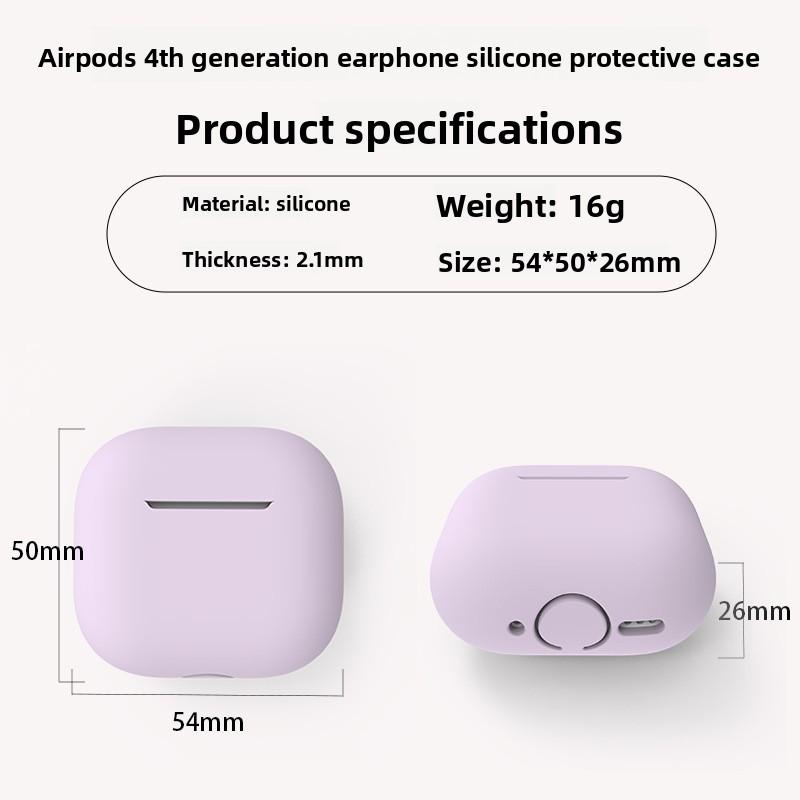 Applicable Airpods4 Earphone Case Protective Case AirPods Wireless Bluetooth Headset Silicone Case