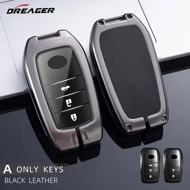 

Car Key Case for Toyota Sienna Camry Coralla Rav4 Highland Crown Hilux Yaris Land Cruiser Prado Chr 2 3 Button Alloy Leather Fob