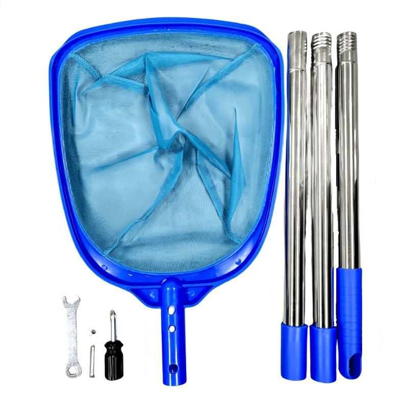 

Сачок с металлическим каркасом, прочная сетка, сачок для бассейна для чистки, скимминга пруда, рыбалки и удаления мусора 1.5m