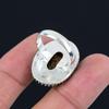 Daughters Day Deal 925 Silver Natural Picture Jasper New Solitaire Ring Size 8.5