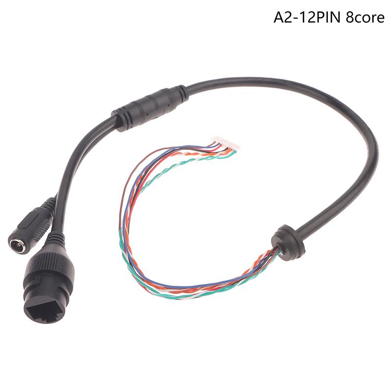 12Pin 8/10Core Poe Network Port Dc Female Power Wire Connector Cable For Ip Dome Camera Monitoring Ip Cable
