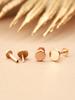 Minimalpiercing 14K Internal Gold Flat Round Labret Piercing