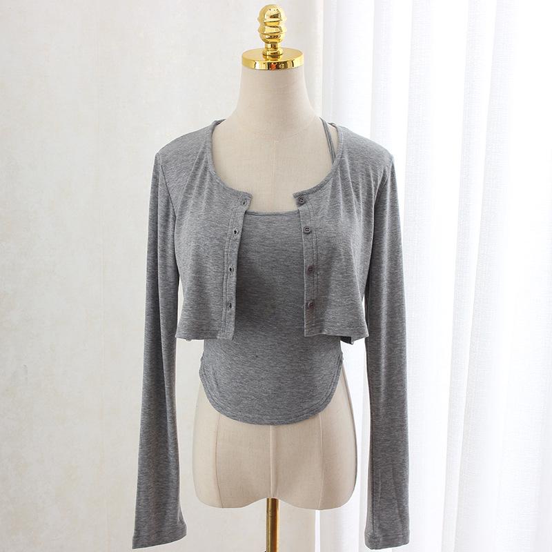 

Кардиган из двух частей Tencel Slim Fit и подтяжки с подкладкой для женщин