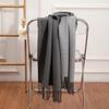 Double-Sided Women's Wool and Cashmere Scarf - Warm, Thickened Shawl for Autumn/Winter