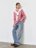 GENERALIDEA Unisex Long Sleeve Border T-Shirt [Mauve Pink] / Sbe1U01003
