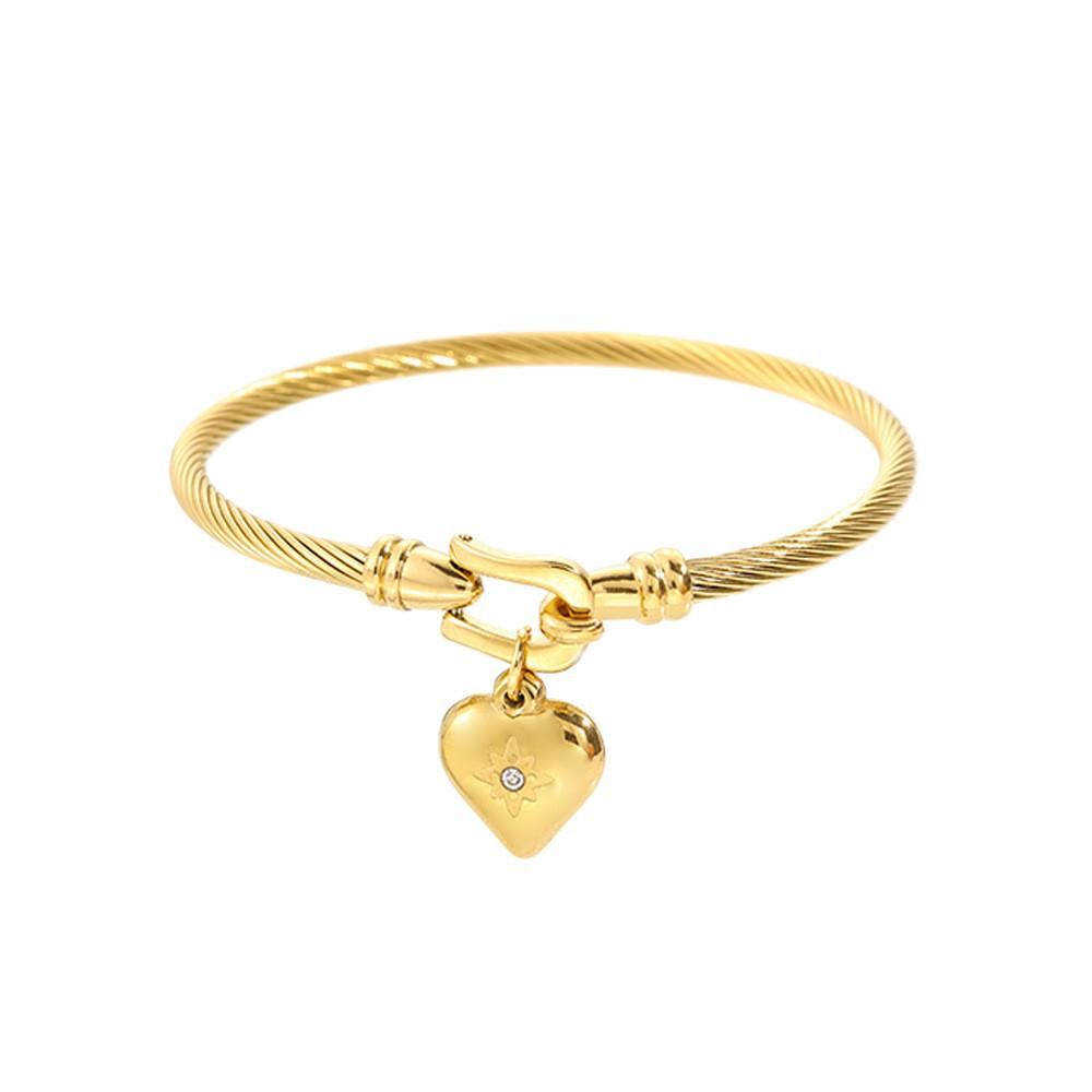 European and American fashion open , love horseshoe corrosion octagram diamond  women's k gold solid 