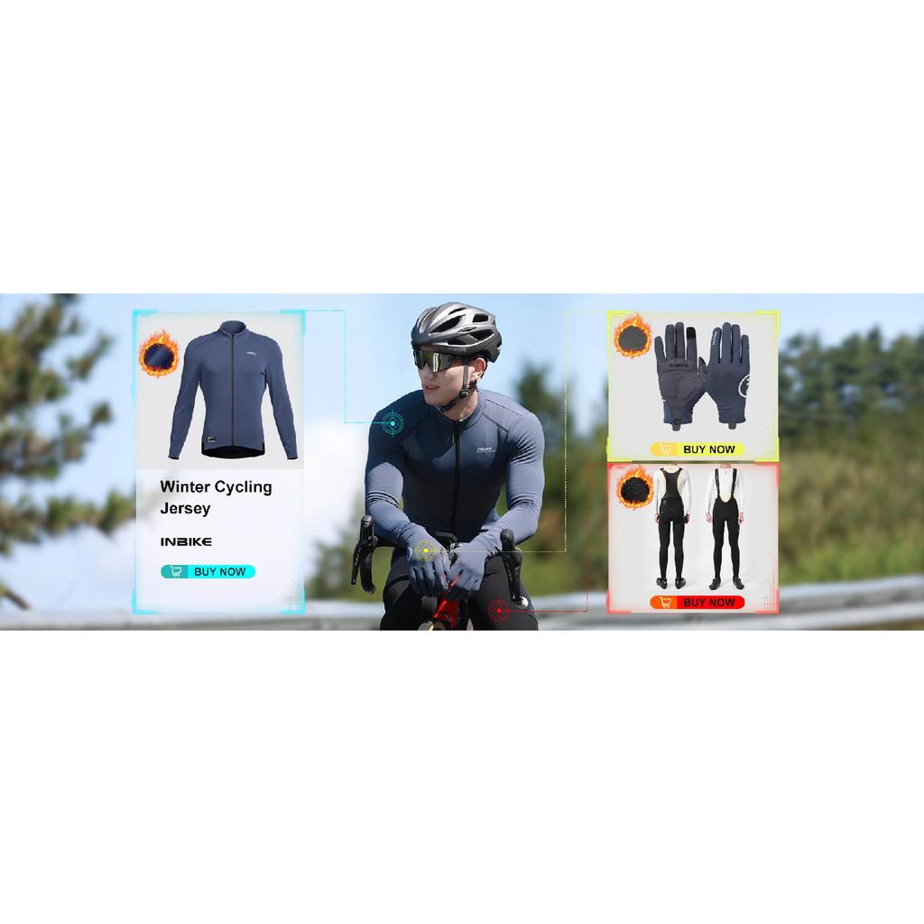 INBIKE Autumn Winter Thermal Bicycle Gloves Touch Screen Men Women MTB Road BikeGloves  Sports Fitness Outdoor Cycling Gloves