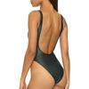 Evropský a Americký Jednobarevný Dámský Jednodílný Plavky s Hlubokým V Výstřihem Bikiny Úzké Sexy