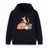 Cute Cartoon Animal Group Print Kids Hoodies Boys Girls Casual Long Sleeve Pullover Sweatshirt Warm Comfortable Lightweight Tops for Daily Outdoor Sch