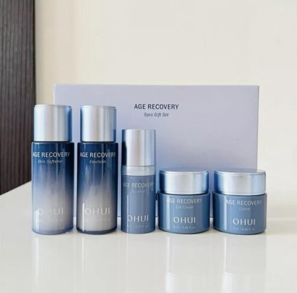 O HUI Age Recovery 5pcs Gift Set (5 Items), Anti-Aging, Moisturizing, Korean Cosmetics, Kbeauty, Sample