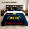 Club America Personalized Custom Name 3‑Piece Bedding Set Soft Duvet Cover Set For Bedroom Home Decor