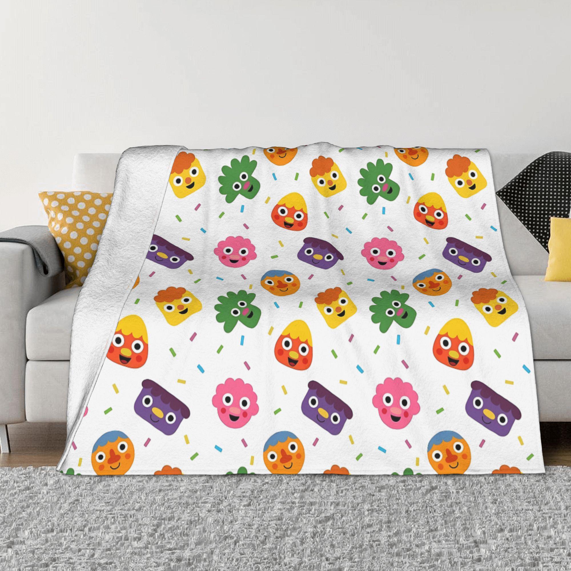 Noodle & Pals Micro Super Simple Fleece Throw Blanket Nursery Rhymes Songs Blankets Bed Office Soft Plush Thin Quilt Portable 30x40in