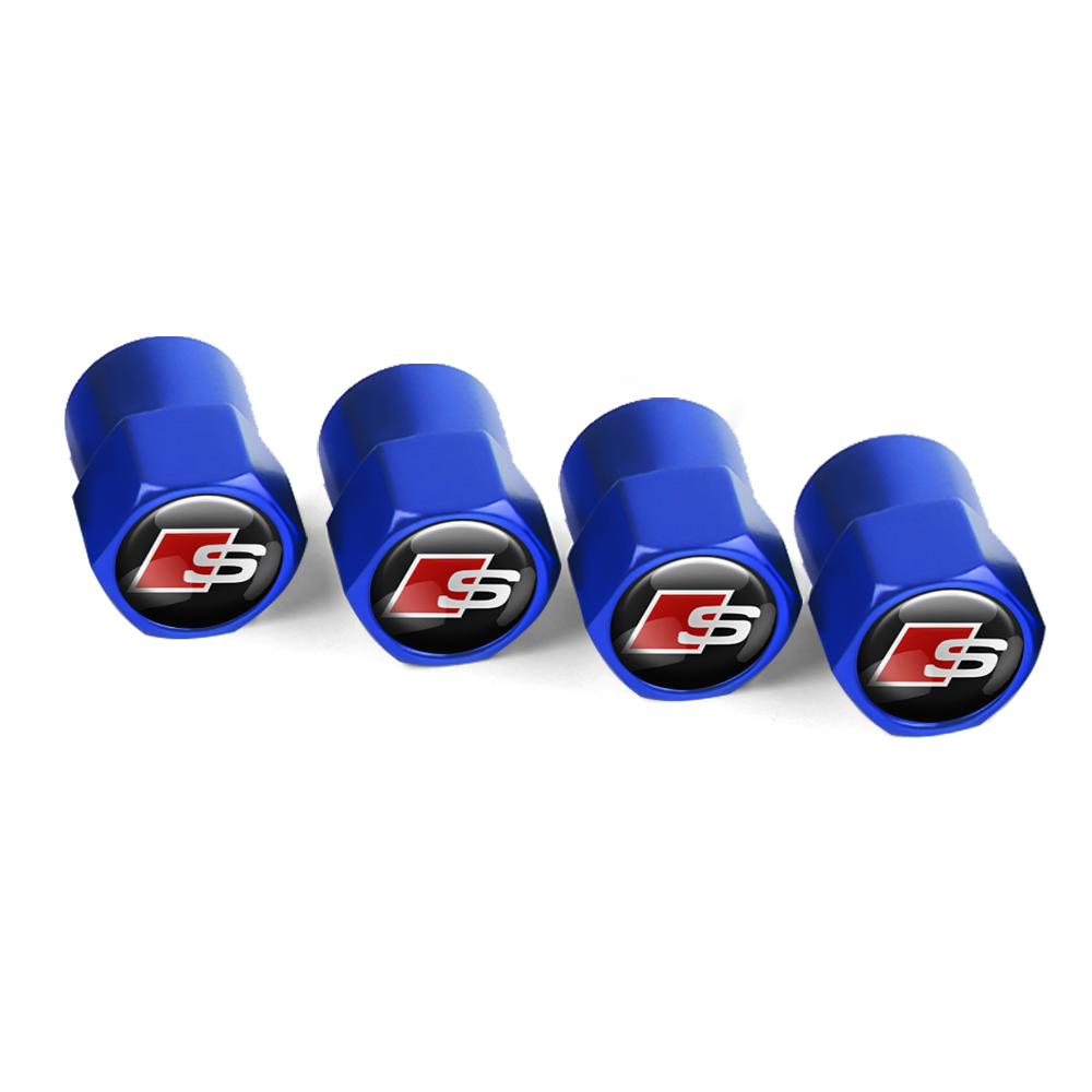 4Pcs Car Accessories 3D Metal Wheel Tire Valve Caps Auto Accessories For Audi S A4 B8 8P A3 A5 A6 C7 A1 A7 A8 Q2 Q3 Q5 Q7 Q8 TT