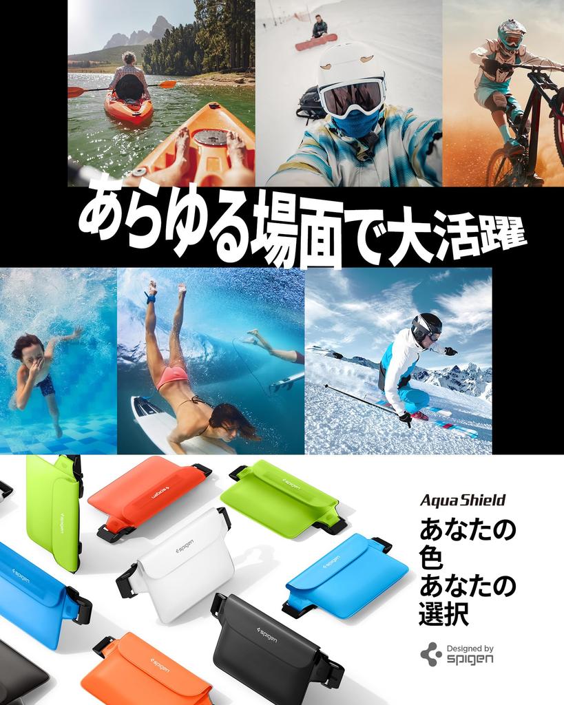 Spigen Fully Waterproof Waist Pouch of IPX8 Certified for Small Perfect for and Outdoor Activities Smartphone Triple Large Waterproof Bag A620