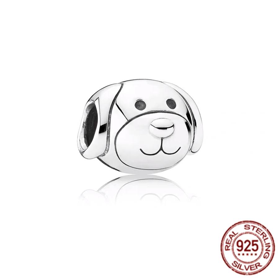 New S925 Sterling Silver Pet Cat Dog Fox Owl Turtle Animal Series Elephant Charm Bead Fit Original Bracelet DIYJewelry