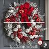 Christmas Wreath For Front Door Red Ball Ornaments Hanging Door Wreath Window Decor Home Party Navidad Christmas Decoration 2025