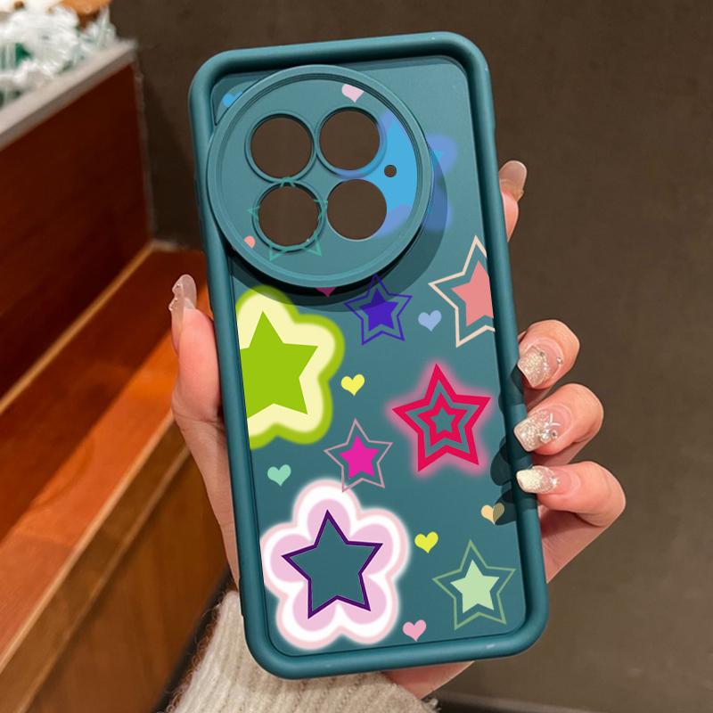 Blended Colorful Stars Pattern Case For OnePlus 15 13 13T 12 Shockproof Bumper Silicone Cover For Oneplus Nord 5 13R 12R 11R 5G