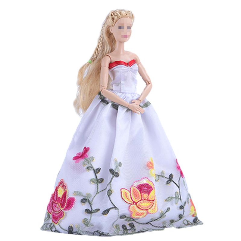 

Изысканное кукольное платье принцессы, милое, разные стили, вышитое свадебное платье, игрушка-смокинг для вечеринки White dress