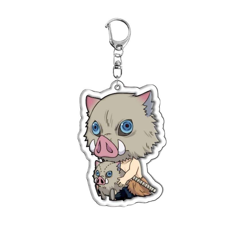 Demon Slayer Kimetsu No Yaiba Tanjiro Nezuko Acrylic Durable Keychain Pendant Anime Merchandise Custom Ready Stock