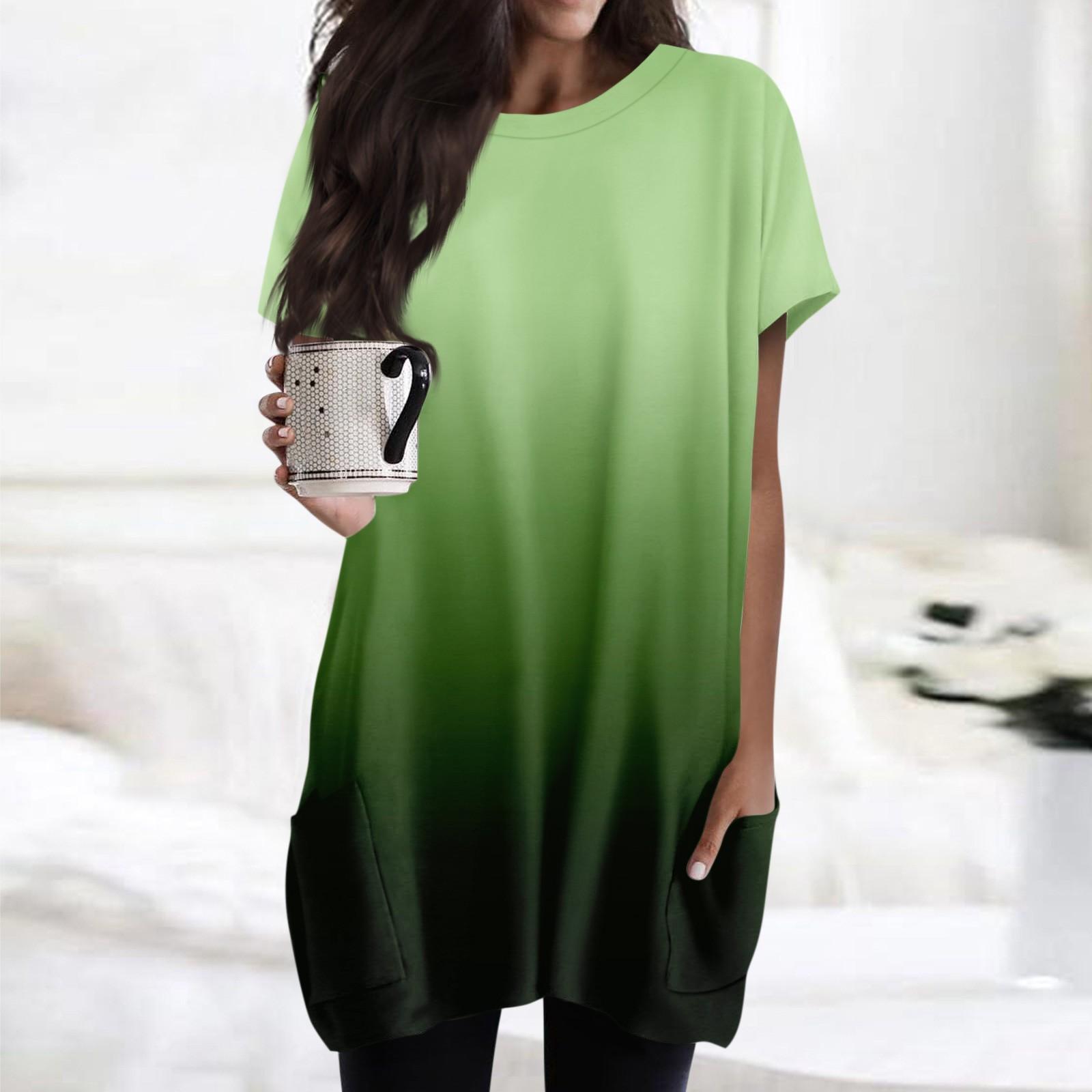Женская футболка с круглым вырезом, короткими рукавами и карманным принтом, топы стандартной посадки S зелёный