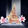 luxury designer jewelry Korean jewelry creative Eiffel Tower car keychain with rhinestone key chains for women key holder
