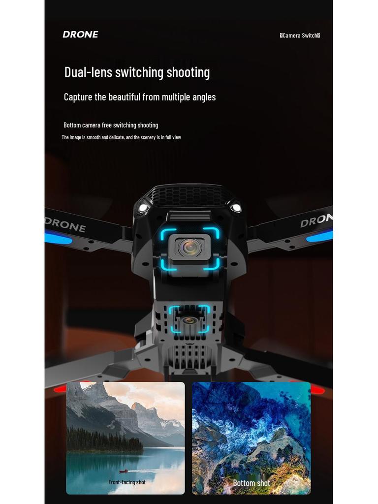 E88 Mini Foldable Brushless Drone with Optical Flow & Remote Control for Aerial Photography