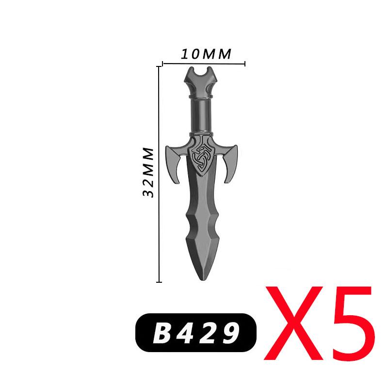 MOC Military Medieval Building Blocks Accessories Soldier Figures Bicolor Weapons Crossbow Sword Helmet Tomahawk Toy Gift X006