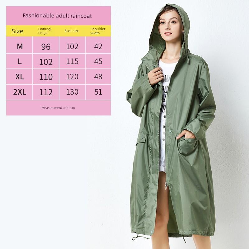 Raincoat Women's Trench Coat Type Thin Breathable Outdoor Hiking Hiking Single Body Waterproof Poncho Men's Multi-Color Portable