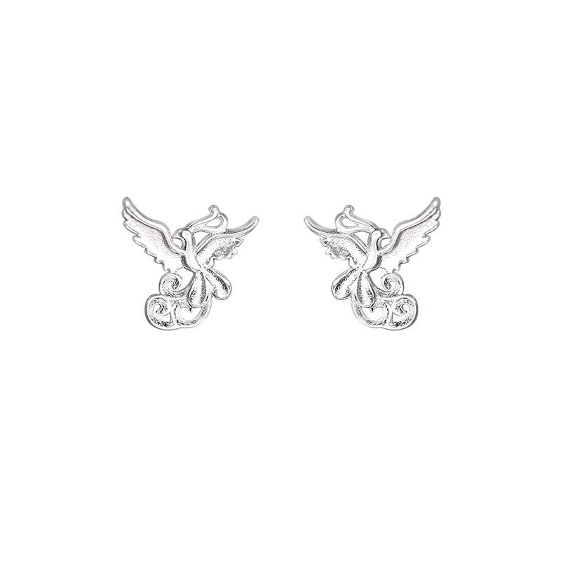 Earrings Antique Style Creative Design Auspicious Animal Phoenix Bird Earrings Fire Phoenix Earrings