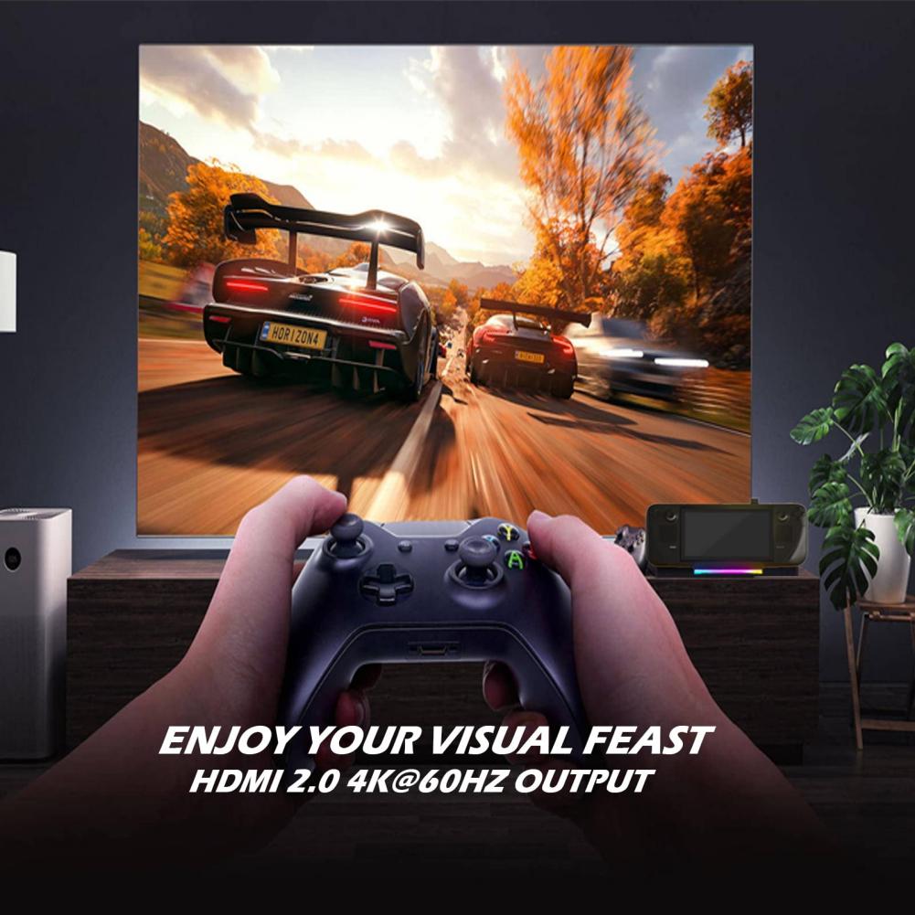 5-in-1 Steam Docking Station for Valve Steam Deck Charging with HDMI TV Mode 4K@60Hz Output