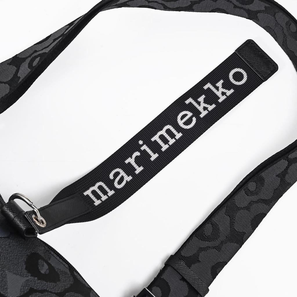 Shoulder Bag Crossbody Carry All Wear All Day Unikko Dark Gray 95837 095837 991 Nordic Goods Nordic Design [Marimekko] Women's [Item]