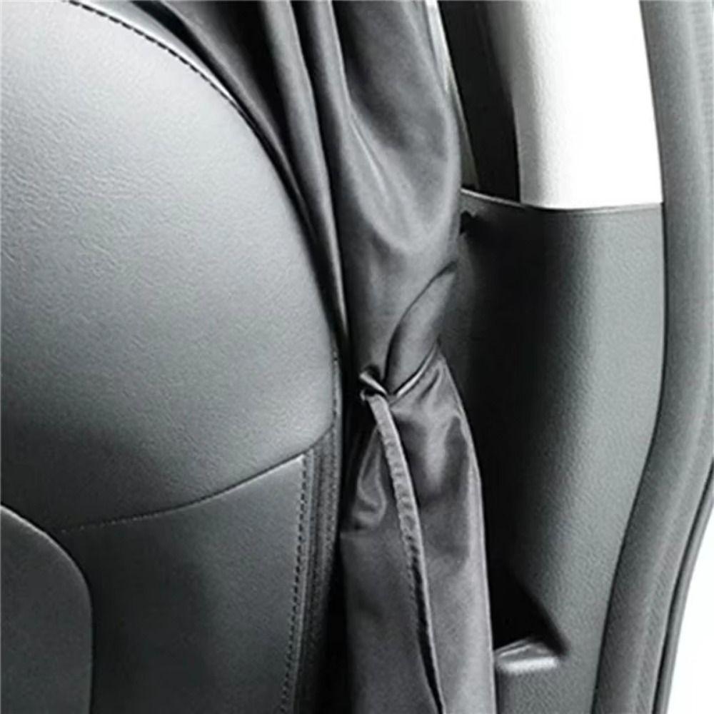 2/4Pcs Retractable Car Privacy Partition Curtain Black Seat Divider Curtain Rear Seat