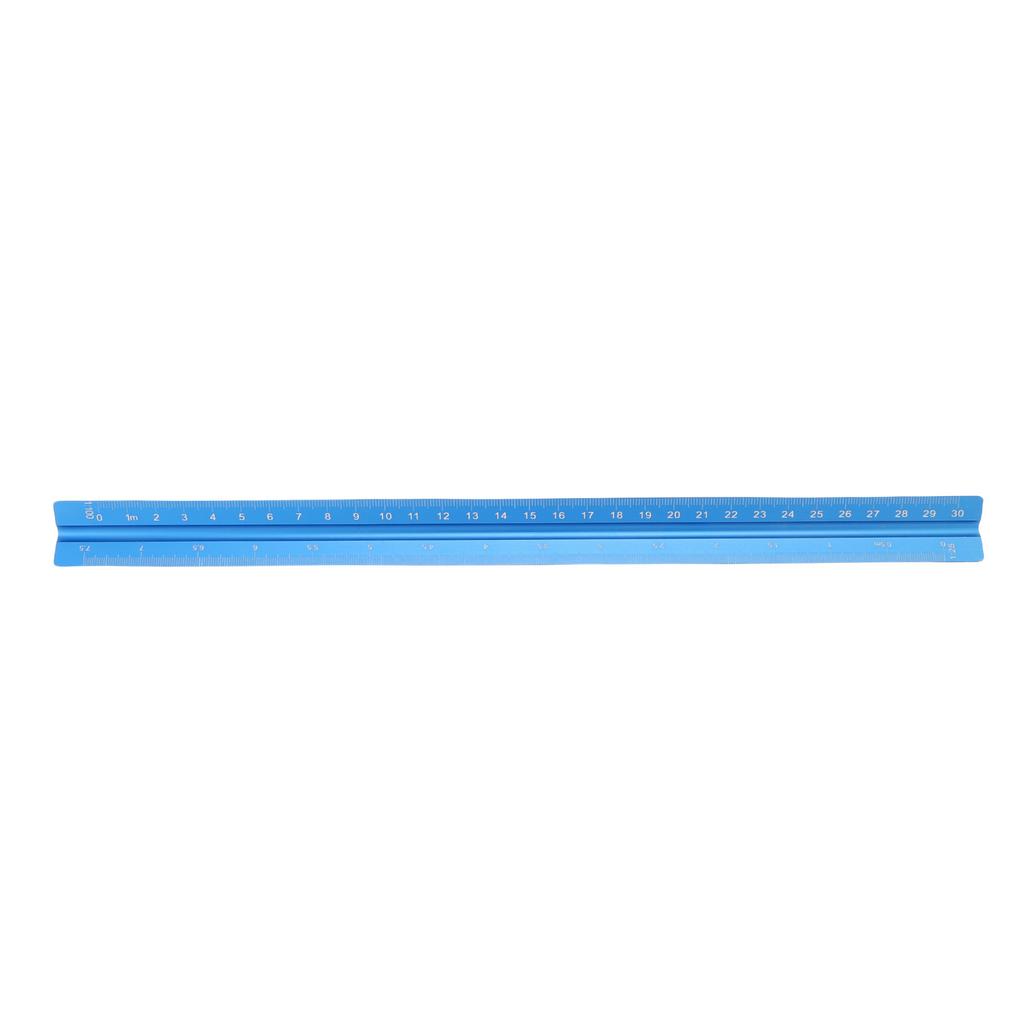 30cm Metric Engineer Scale Ruler Aluminum Metal Engineering Ruler Architect Scale Ruler Set Triangular Drafting Tool