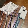 Clear Strap Case For iPhone 17 16 15 13 12 11 14 Pro Max Mini XR X XS Max Plus Air Crossbody Lanyard Cord Plastic Acrylic Cover
