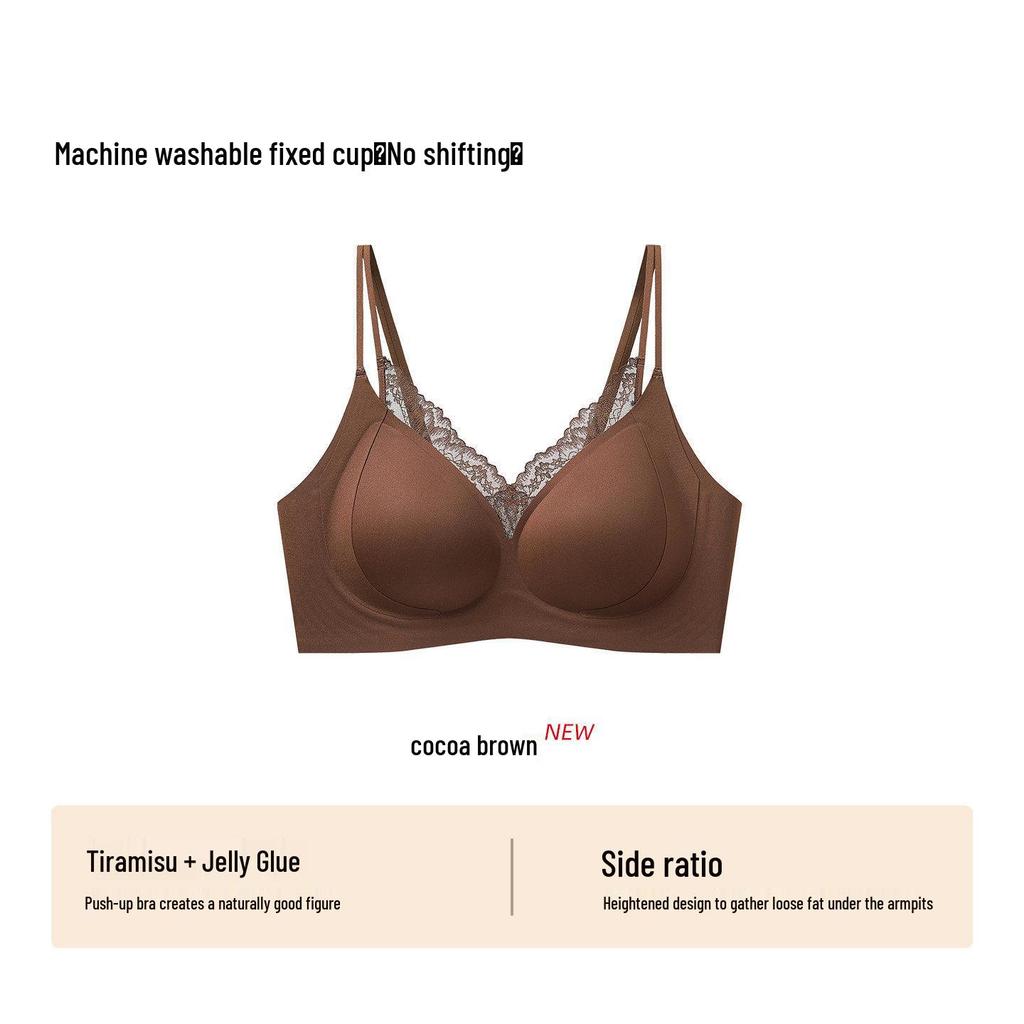 Seamless Lace Push-Up Bra for Small Busts - New 2026 Style, No Underwire, Side Support, Anti-Sagging