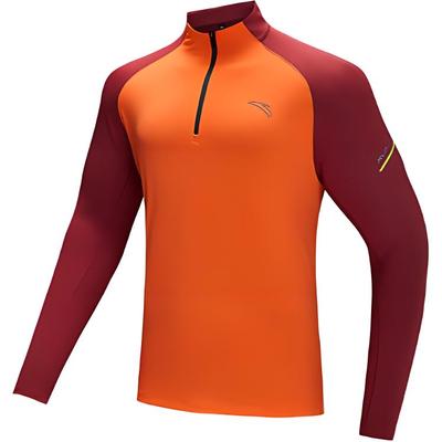 Bequemes Lässiges Einfaches Stehkragen Dickes Langarm Strickshirt Herren Oberteile Lava-Orange 152445401N-1