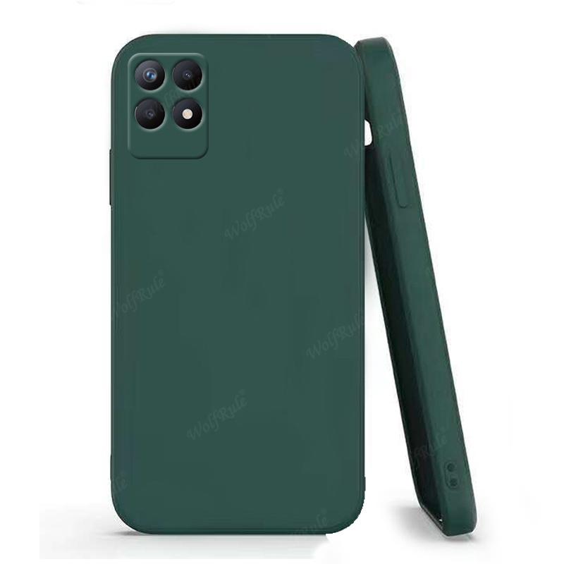 For Cover OPPO Realme 8i Case For OPPO Realme 8i Capas Shockproof Phone Back Liquid Silicone TPU Soft Cover For Realme 8i Fundas