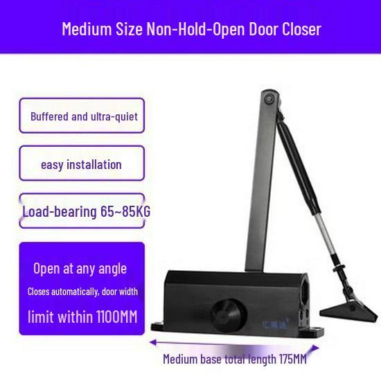 Automatischer hydraulischer Türschließer mit 90°-Feststellfunktion für Brand- und Flurtüren