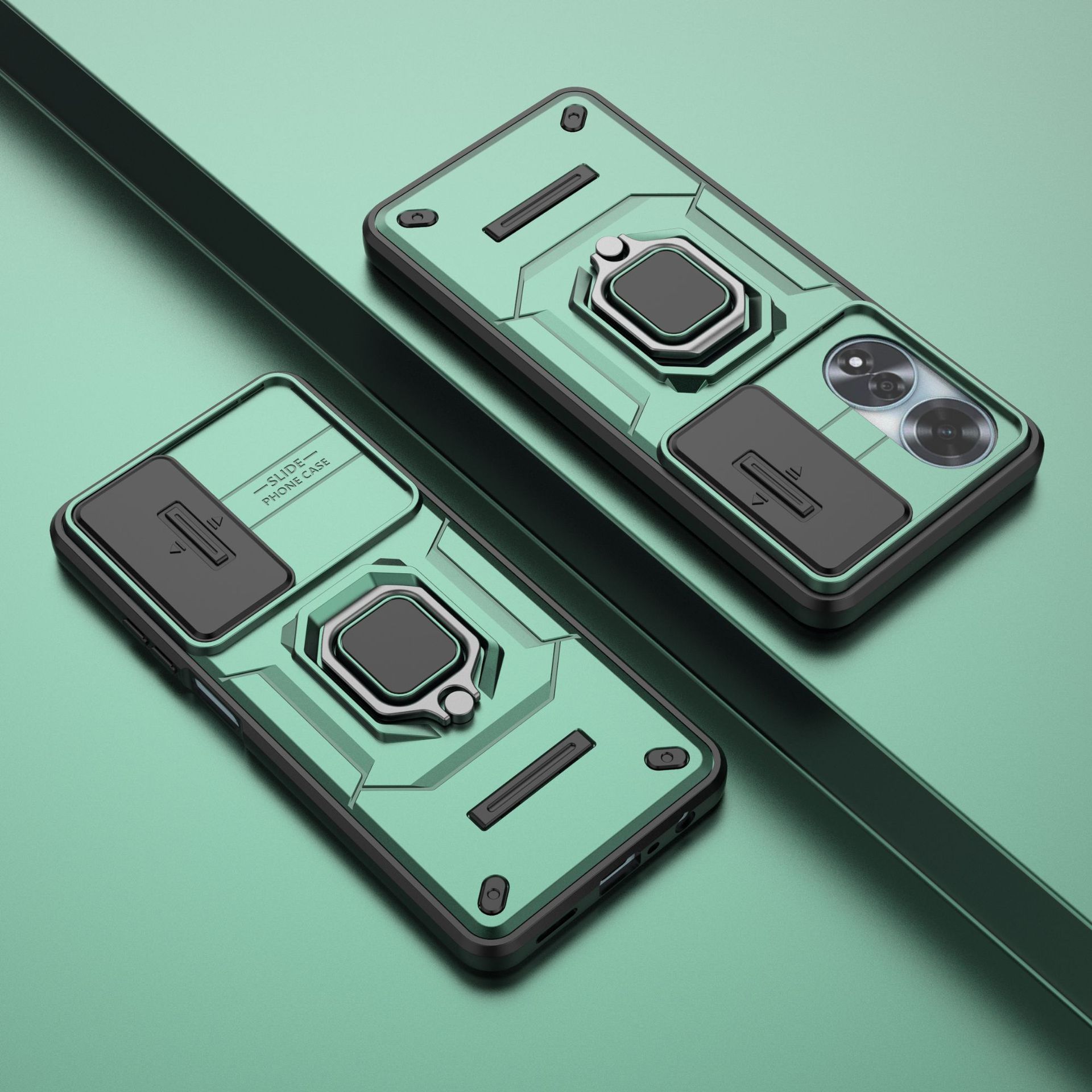 

Oppo A60 4G Phone Case,Military-Grade Magnetic Kickstand Phone Case Cover for Oppo A60 4G зелений