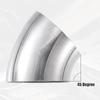 uxcell SS304 45 Degree Mandrel Bend Elbow Exhaust Pipe Stainless Steel Bend Pipe Modified