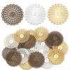 10pcs Filigree Flower Wraps 38mm Metal Copper Round Flower Pieces Connectors For Jewelry Making DIY Home Crafts Gifts Decoration