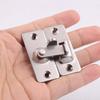 Door Lock 90 Degree Stainless Steel Latch Right Angle Sliding Curved Door Lock Latch Screw Locker Hardware Accessories with Screws